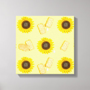 sunflower power canvas print