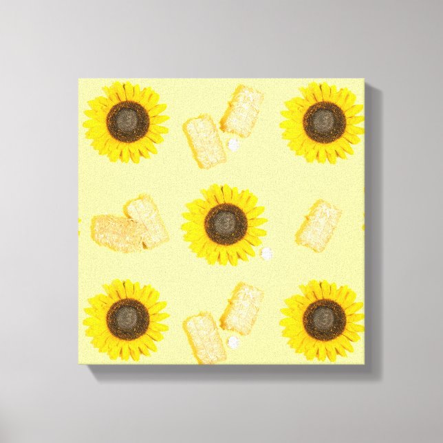 sunflower power canvas print (Front)