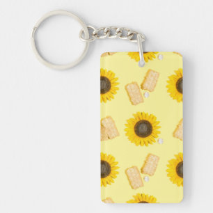 sunflower power keychain