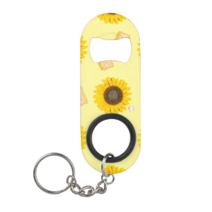 sunflower power keychain bottle opener