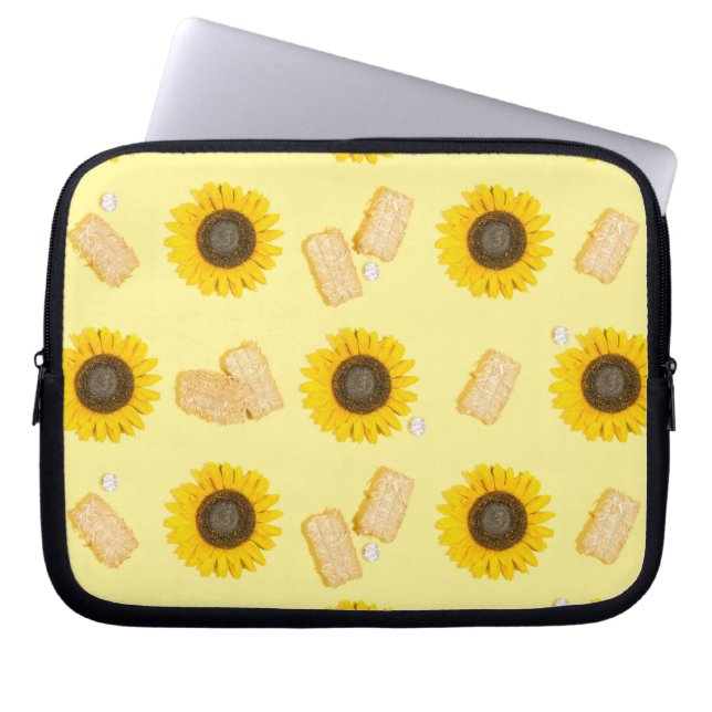 sunflower power laptop sleeve (Front)