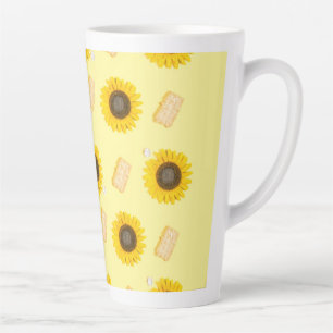 sunflower power latte mug