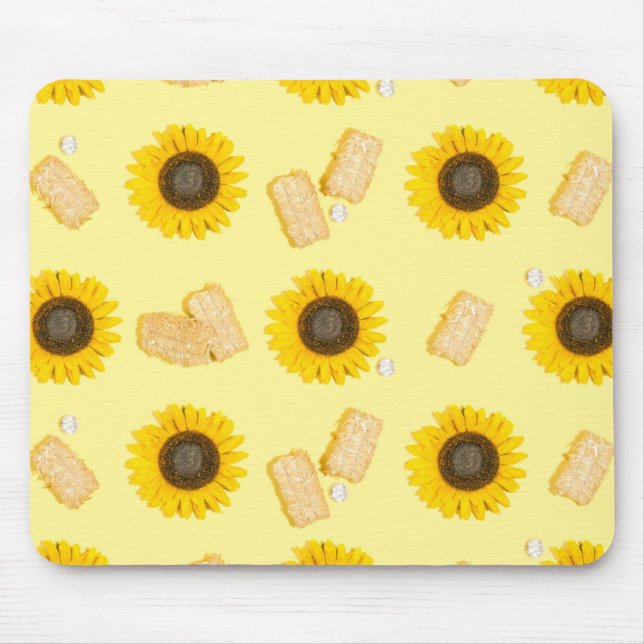 sunflower power mouse pad (Front)