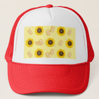 sunflower power trucker hat