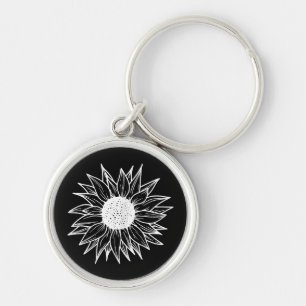 Sunflower Pretty flower multi-coloured wildflower Keychain