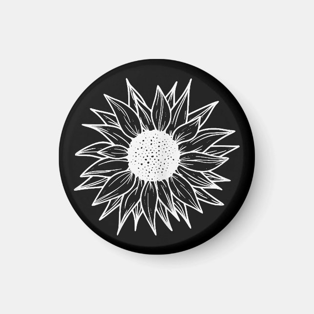 Sunflower Pretty flower multi-coloured wildflower Magnet (Front)