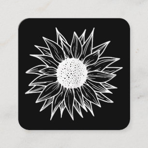 Sunflower Pretty flower multi-coloured wildflower Square Business Card