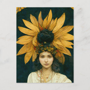 Sunflower Princess Slava Postcard