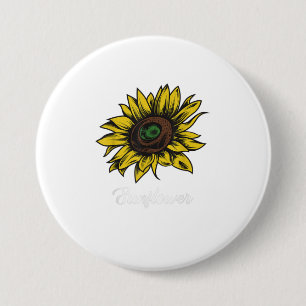 Sunflower Print Great Summer Gift For Sunflo 3 Inch Round Button