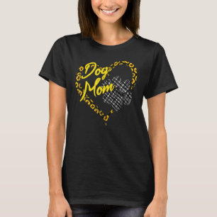 Sunflower Print Hippie Dog Mom Mother's Day Dog T-Shirt