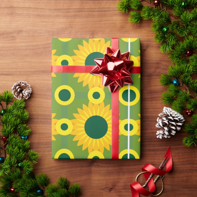 sunflower printed Wrapping paper (Holiday Gift)