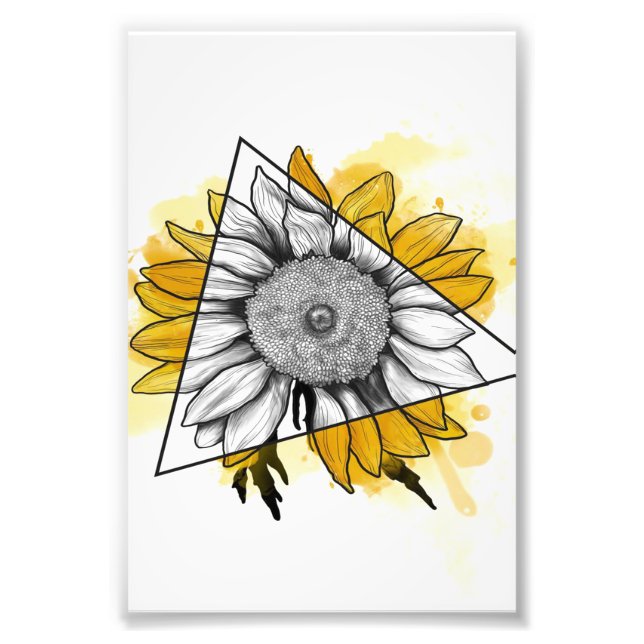 Sunflower Prism- Unique Funny Birthday Gift Photo Print (Front)