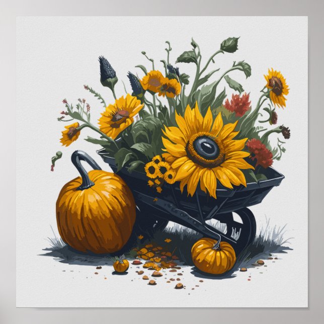 Sunflower & Pumpkin  Poster (Front)
