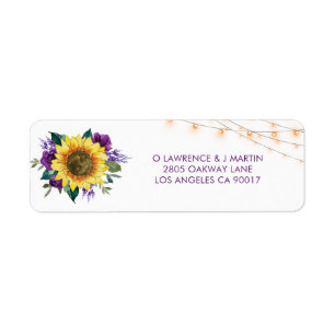 Sunflower Purple Rose Lights Mariage Adresse