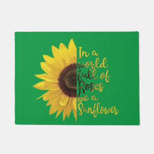 Sunflower Quote Doormat
