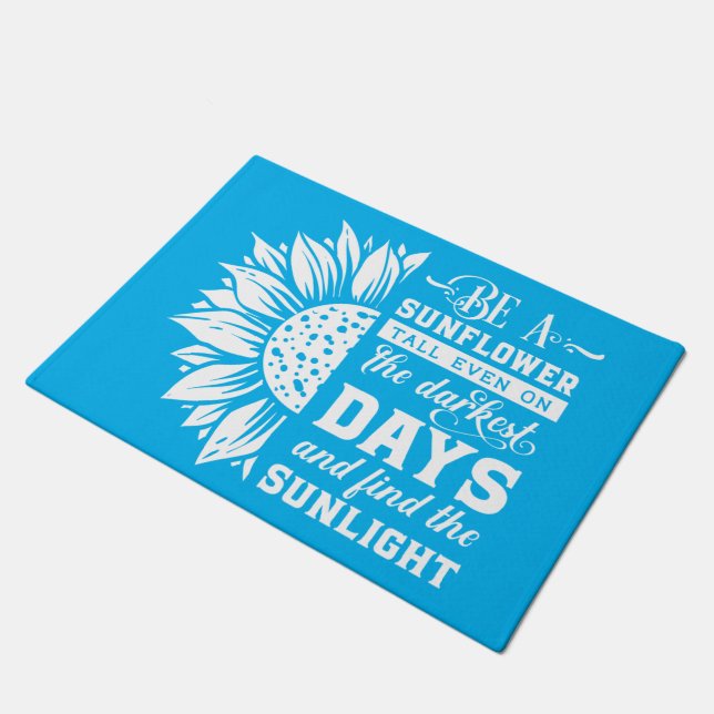 Sunflower Quote Doormat (Angled)