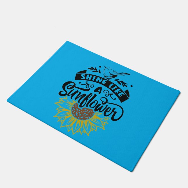 Sunflower Quote Doormat (Angled)