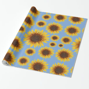 Sunflower Rain Wrapping Paper