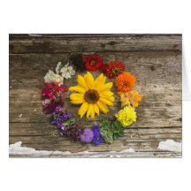 Sunflower rainbow card