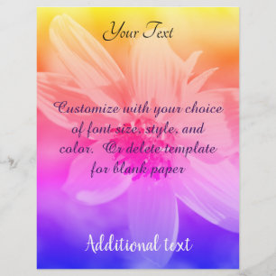 Sunflower Rainbow Colours      Letterhead