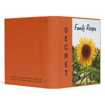 Sunflower Recipe Binder