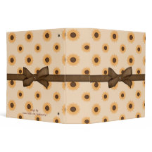 Sunflower Recipe Book / 2 Inch Binder