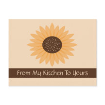 Sunflower Recipe Card