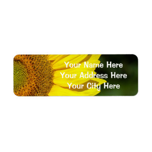 Sunflower return address label