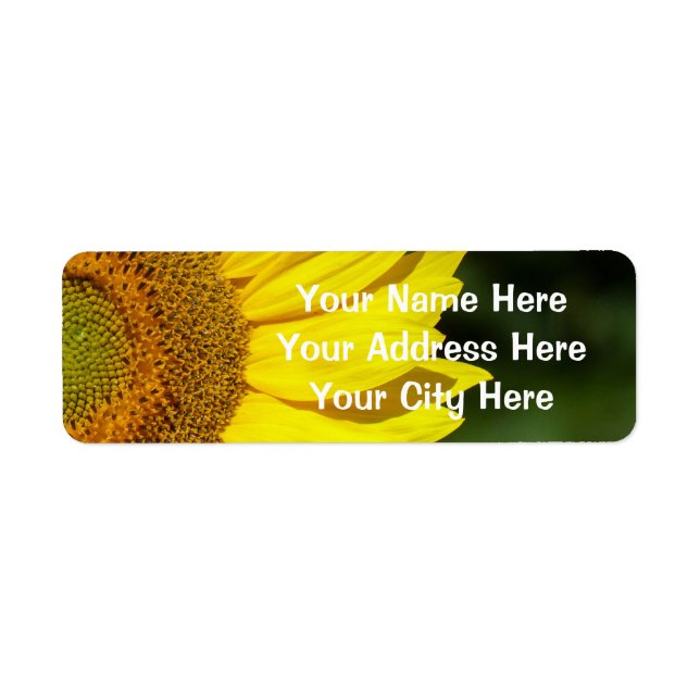 Sunflower return address label (Front)