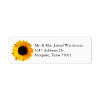 Sunflower Return Address Label