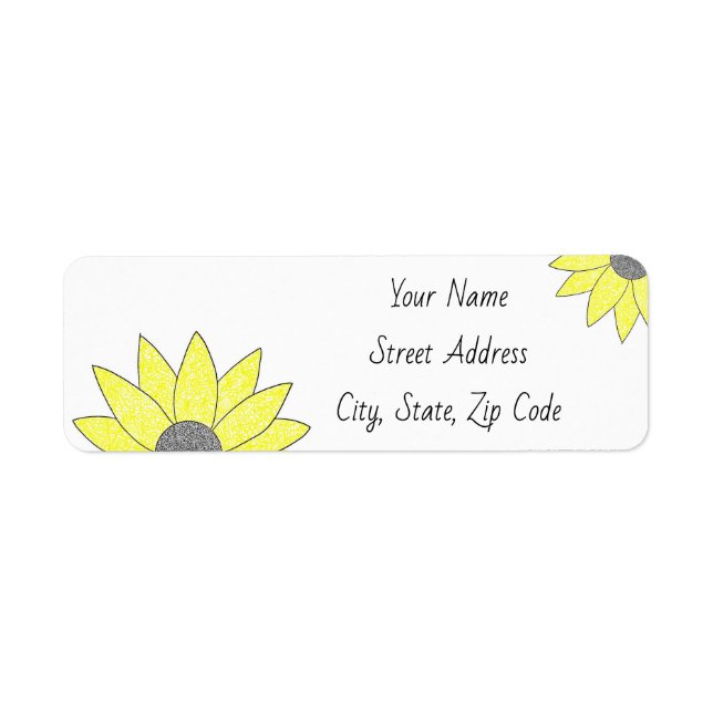 Sunflower Return Address Label (Front)