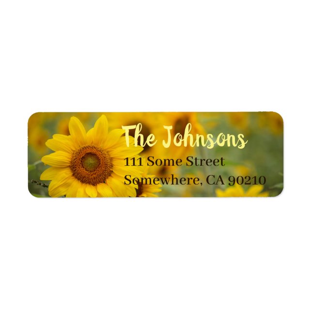 Sunflower Return Address Labels (Front)