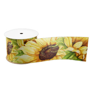 Sunflower Ribbon Satin Ribbon