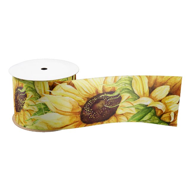 Sunflower Ribbon Satin Ribbon (Spool)