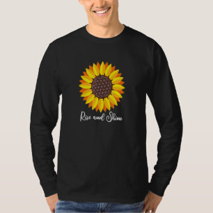 Sunflower Rise And Shine Flower Of Life Mandala T-Shirt