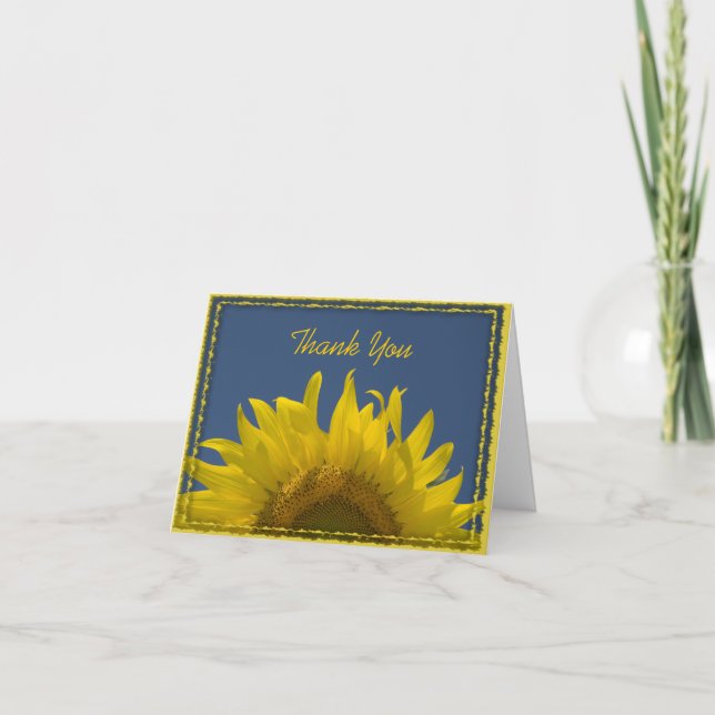 Sunflower Rising Wedding Bridesmaid Thank You (Front)