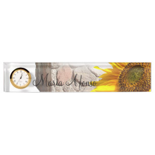 Sunflower Rock Desk Nameplate