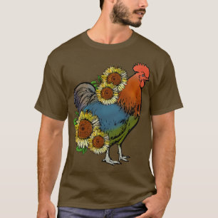 sunflower rooster chicken T-Shirt