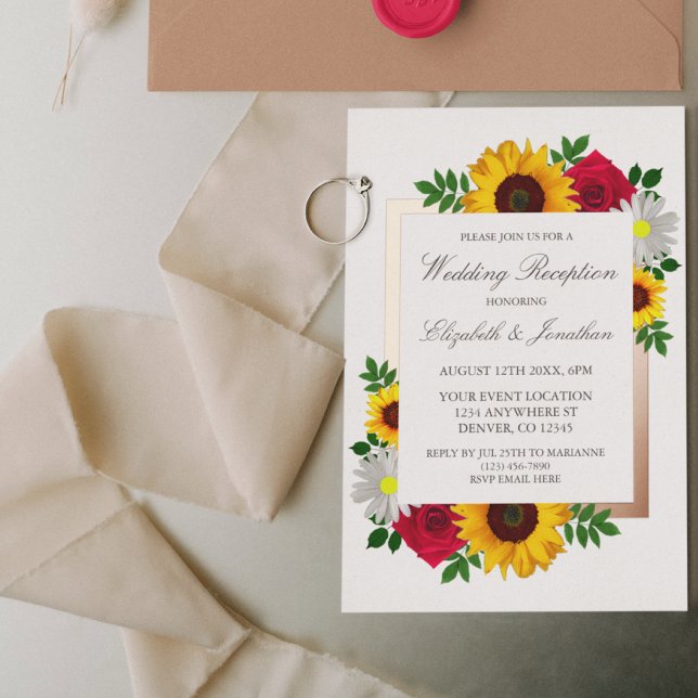 Sunflower Rose Daisy Floral Wedding Reception (Creator Uploaded)