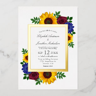Sunflower Rose Floral Wedding