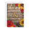 Sunflower & Roses Rustic Wood Lights Invitation