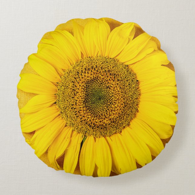 Sunflower Round Pillow (Front)