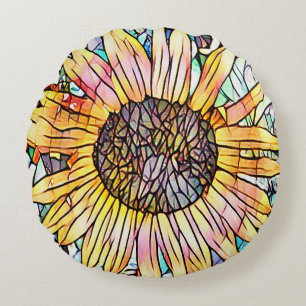 SUNFLOWER ROUND PILLOW