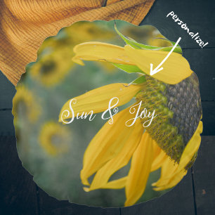 Sunflower Round Pillow