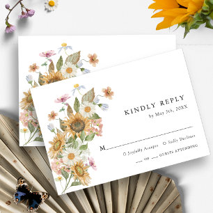 Sunflower RSVP Card