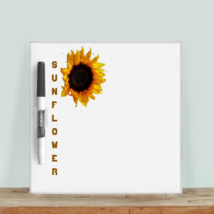 Sunflower Rustic Country Floral Photographic Dry Erase Board