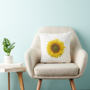 Sunflower Rustic Country Throw Pillow