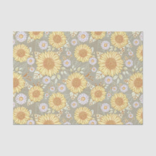 Sunflower Rustic Country Tissue Paper