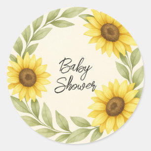 Sunflower & Sage Rustic Baby Shower Envelope Seal