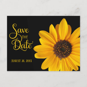 Sunflower, Save the Date Announcement Postcard